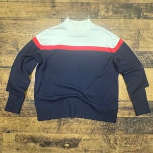 Velvet By Graham Spencer Men Colorblock Mock Neck Sweater Size S Cashmere